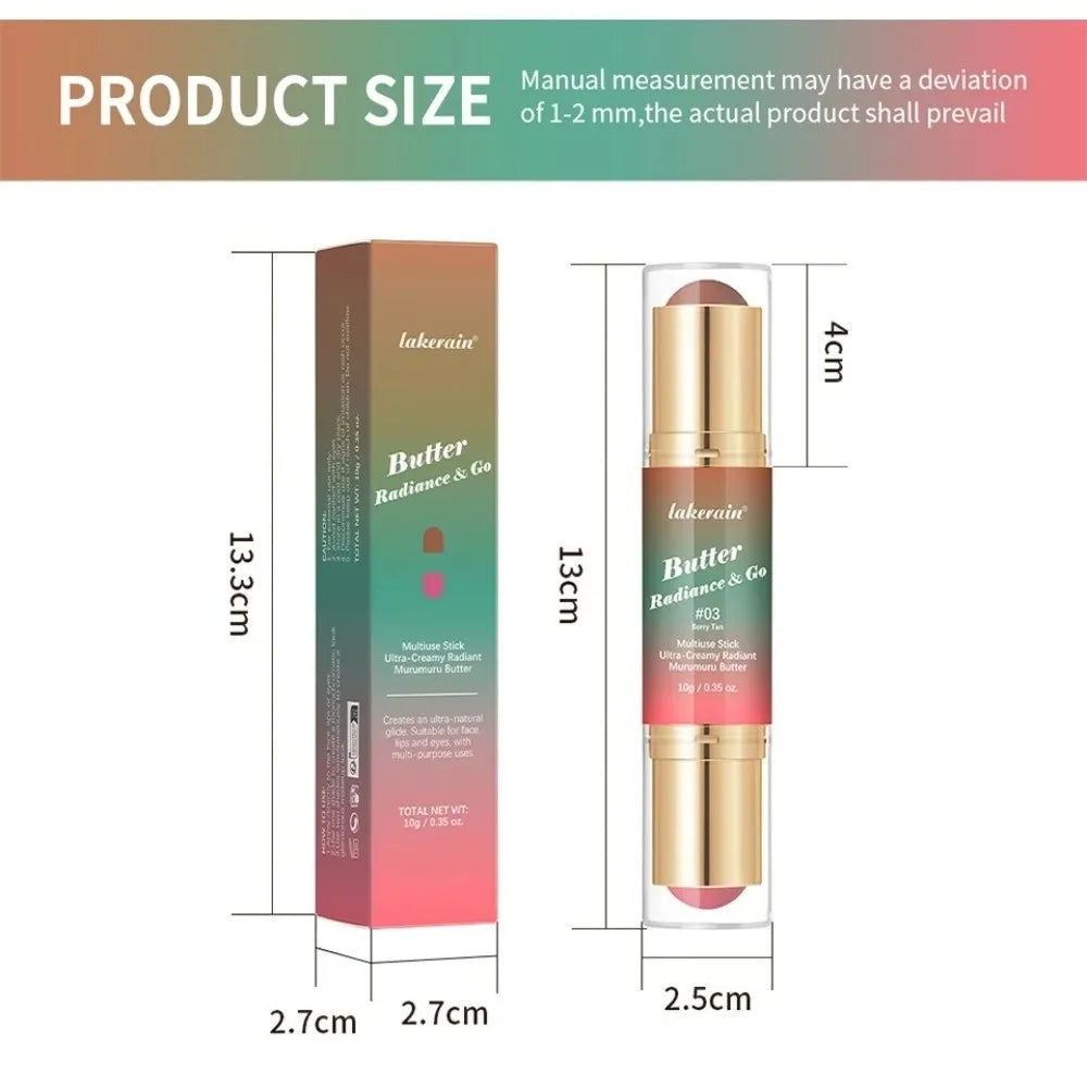 Double-Ended Blush & Bronze Stick | Multipurpose Makeup Blush Stick QXL