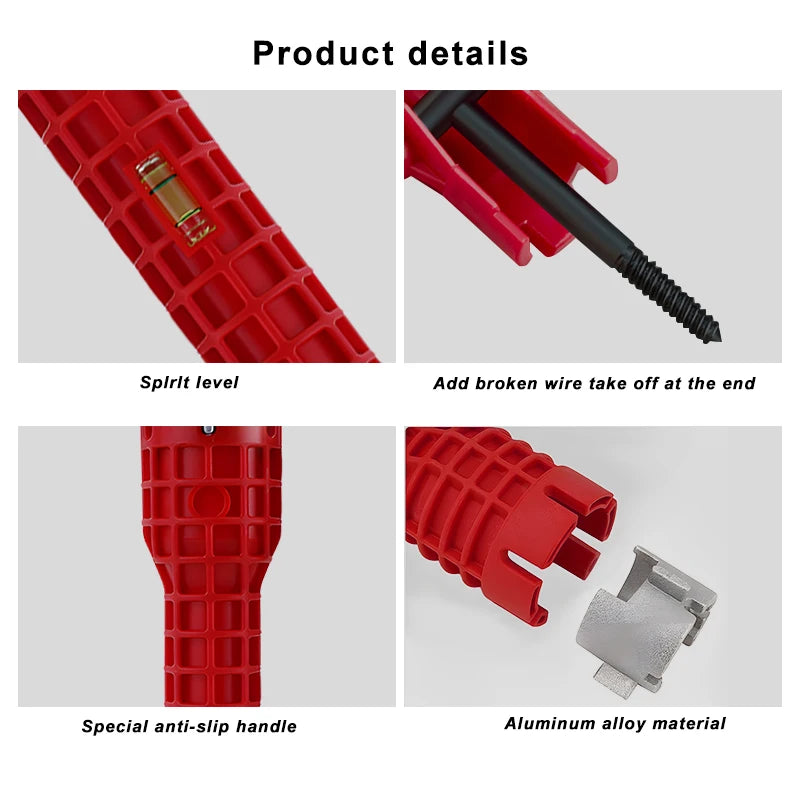 14-in-1 Sink Faucet Wrench | Multifunctional Pipe Wrench Plumbing Wrench QXL
