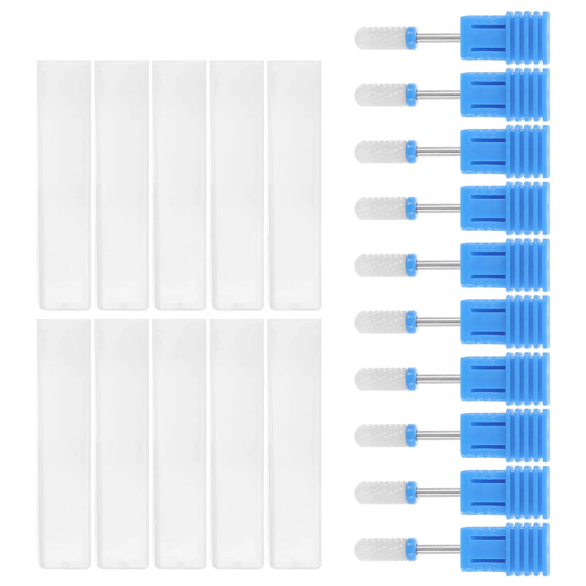 10-Pack Ceramic Nail Drill Bits | Round Head Sanding Buffer Ceramic Nail Drill Bits QXL Default Title