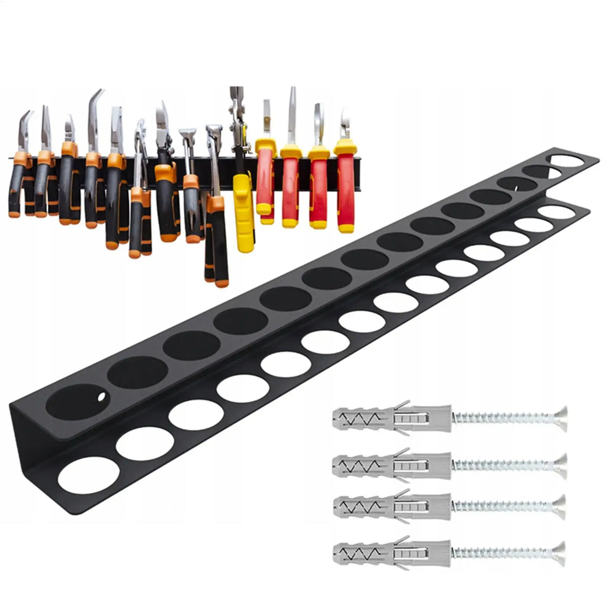 Wall Mount Tool Rack | Screwdriver & Pliers Organizer Wall Tool Rack QXL
