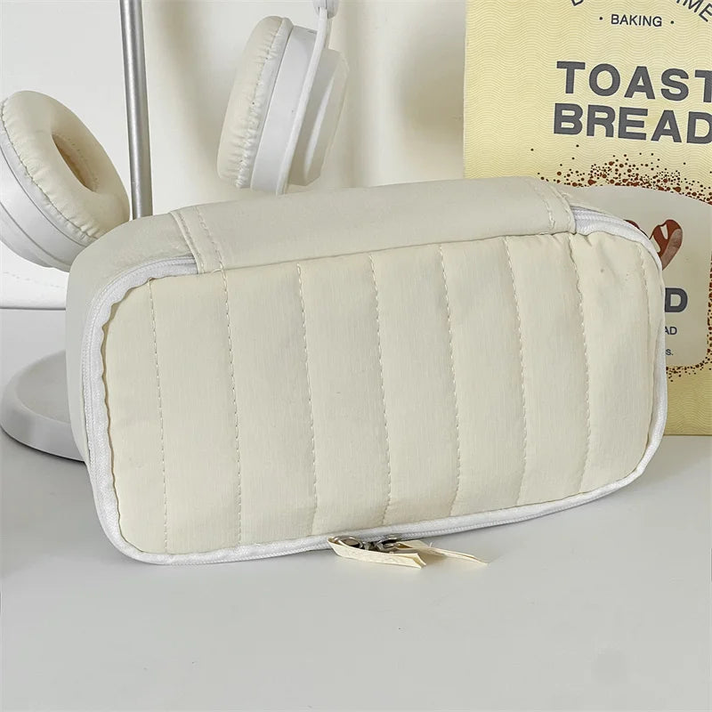 Kawaii Quilted Makeup Brush Pouch | Large Cosmetic Organizer Cosmetic Organizer Bag QXL