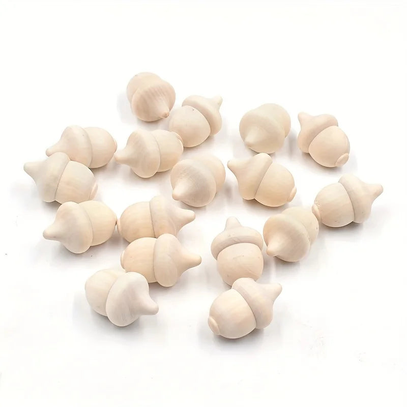 Wooden Painted Acorn Crafts | Jewelry Making & Decor Accents Wood Craft Decor QXL