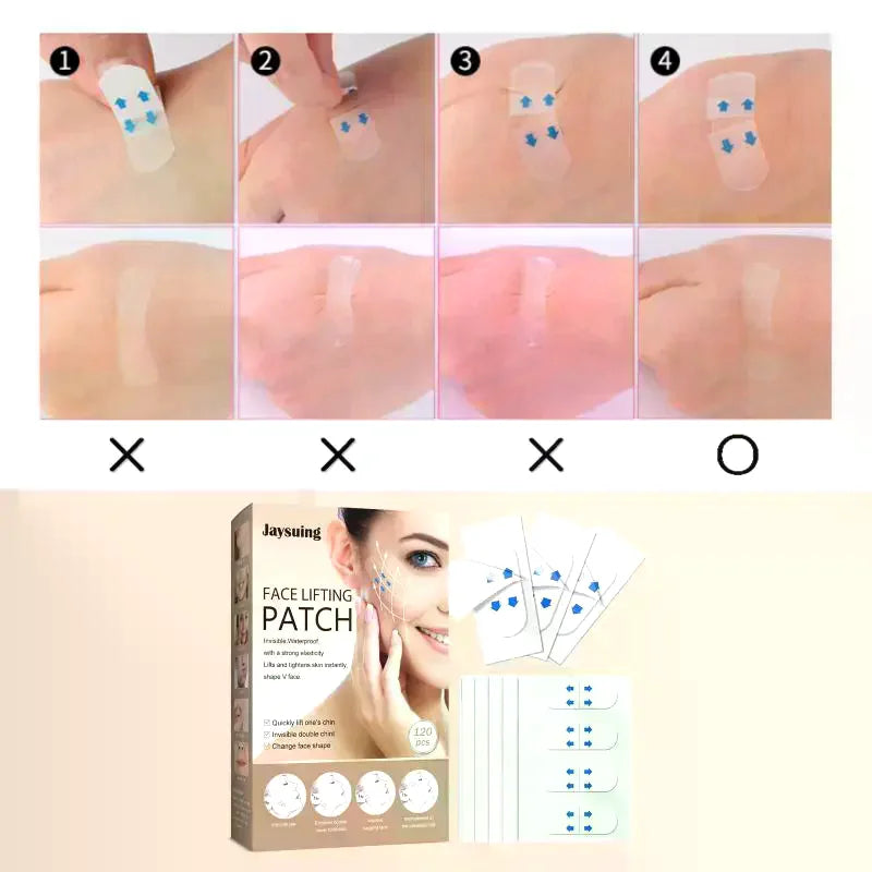 Invisible Face Lift Tape – V-Shape Chin & Neck Lifting Patches Face Lifting Tape QXL