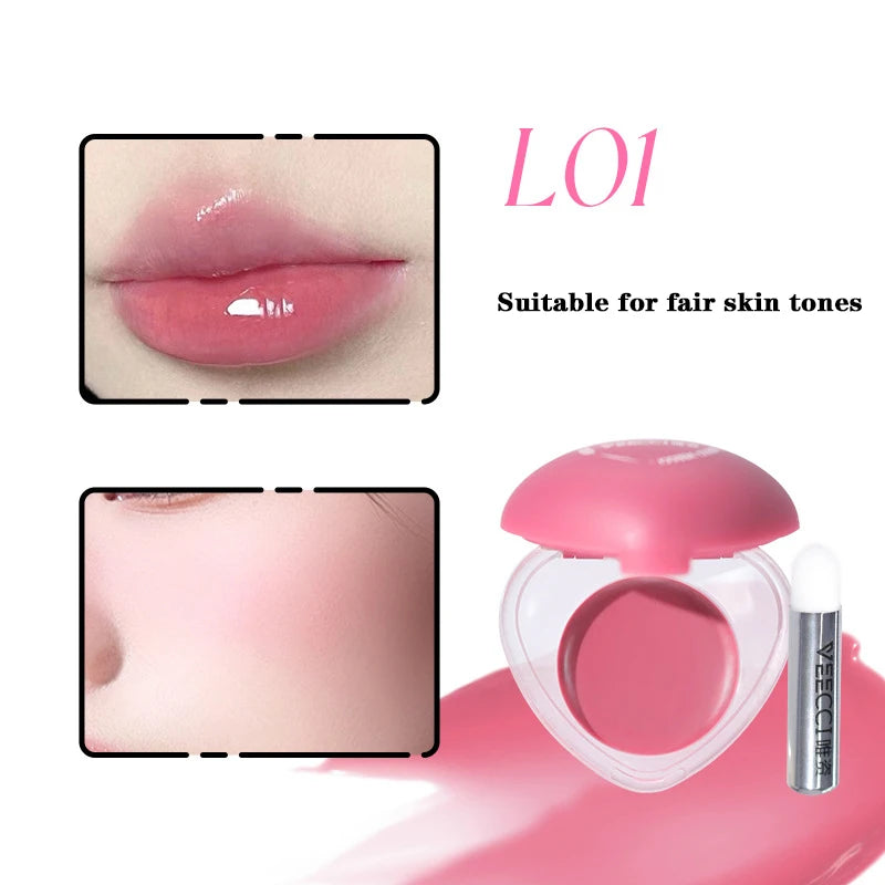 VEECCI 2-in-1 Lip & Cheek Balm | Dewy Blush Moisturizer Lip & Cheek Balm QXL