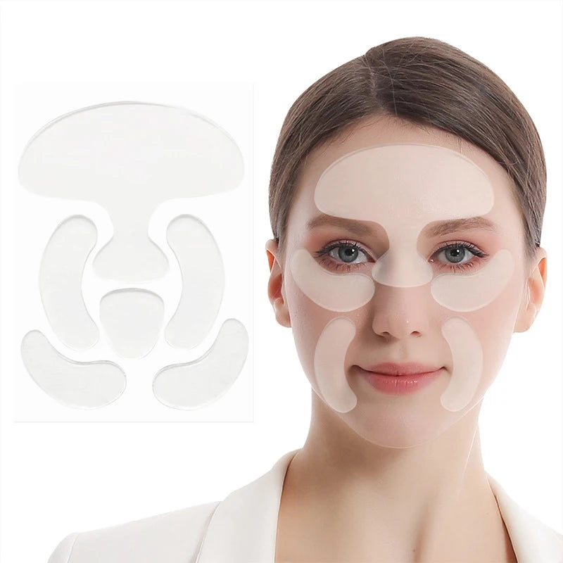 Reusable Silicone Anti-Wrinkle Face Patches | Skin Smoothing Anti-Wrinkle Patches QXL