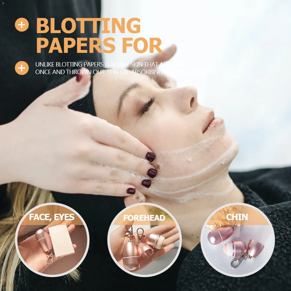 Volcanic Stone Oil Absorbing Face Roller | Reusable Skin Tool Oil Absorbing Roller QXL
