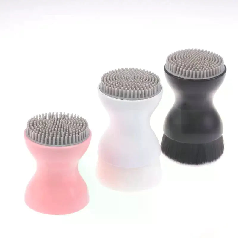 Double-Sided Silicone Facial Cleansing Brush | Manual Scrubber Facial Cleansing Brush QXL