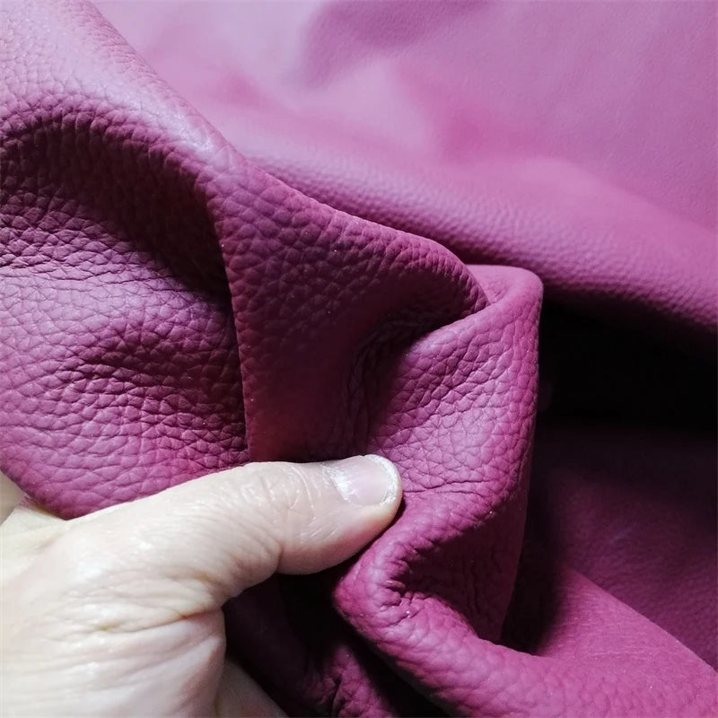Top-Grain Cowhide Leather Sheet 1–1.2mm | Burgundy & Pink DIY Leather Craft Sheet QXL