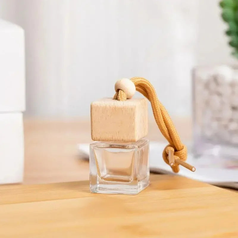 10-Pack Frosted 8ml Mini Perfume Bottles with Wood Lid Perfume Bottle Set QXL