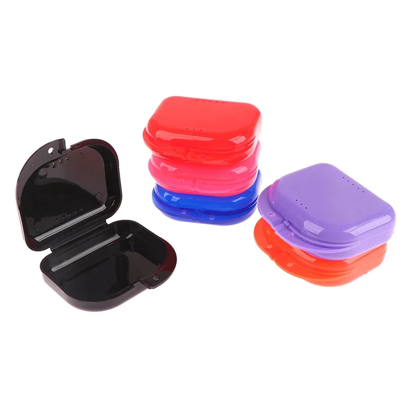 Denture & Retainer Storage Case | Snap-Lock Plastic Box Dental Appliance Case QXL