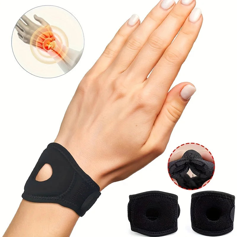 2-Pack Adjustable Cushioned Wrist Support Braces – Unisex Wrist Support Brace QXL