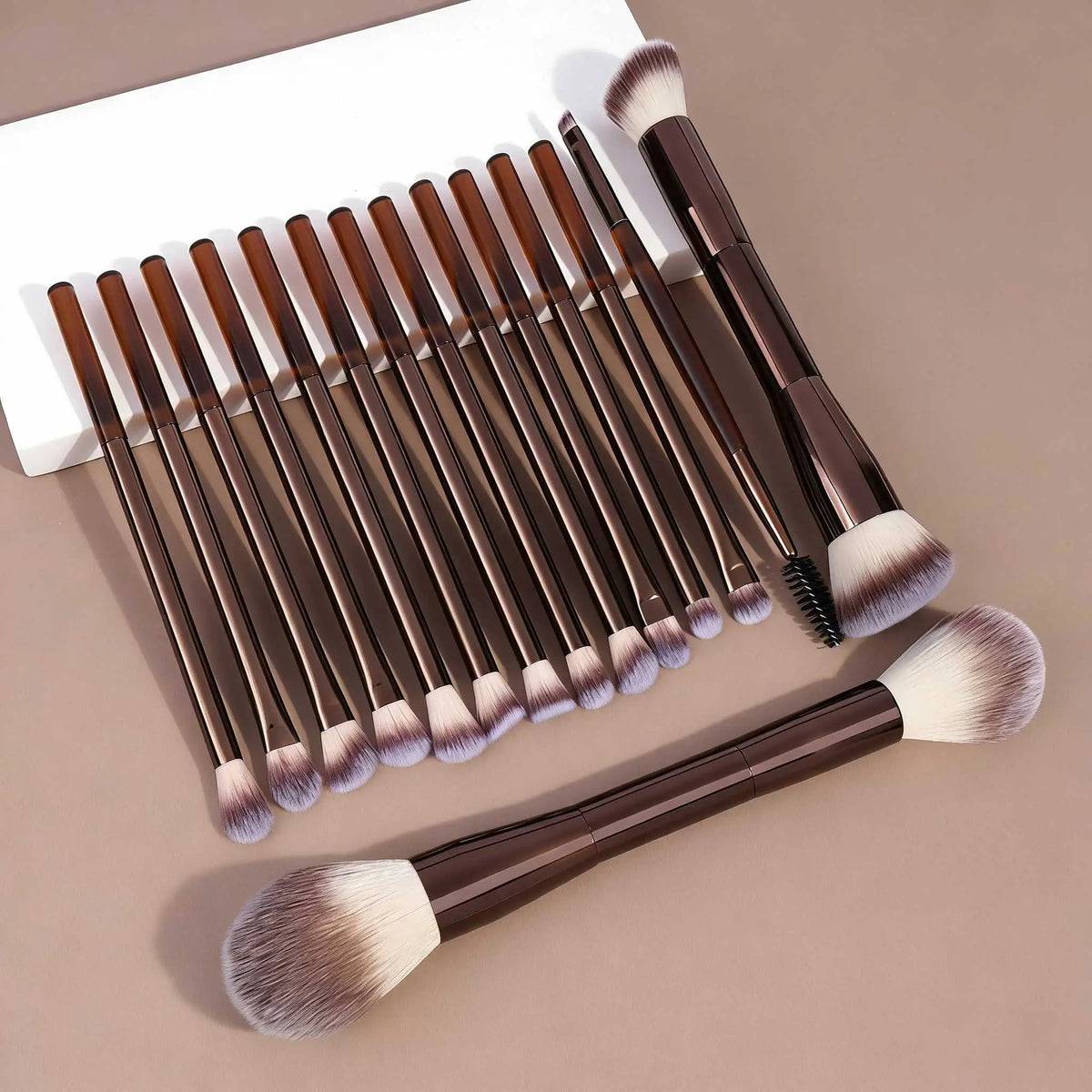 LUXEBLEND 15-Pc Double-Ended Makeup Brush Set | All-in-One Makeup Brush Set QXL