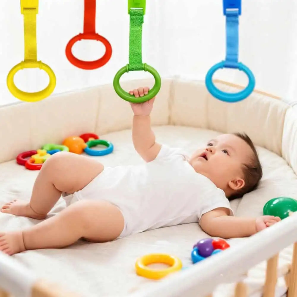 4-Pack Baby Crib Pull Rings | Walking Training Assistant Baby Walking Aid QXL