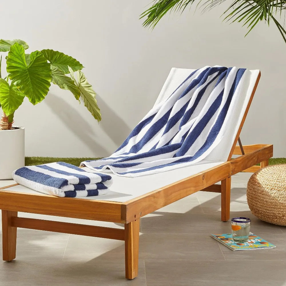 Striped Beach Towel 76x180cm – Quick-Dry & Absorbent Beach Towel QXL