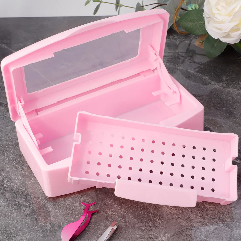 Nail Tool Sterilization Box | Alcohol Soaking & Cleaning Case Nail Tool Sterilization Box QXL