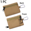Mini Nylon Coin Purse & Key Pouch | Zipper Sports Wallet Mini Coin Purse QXL Khaki