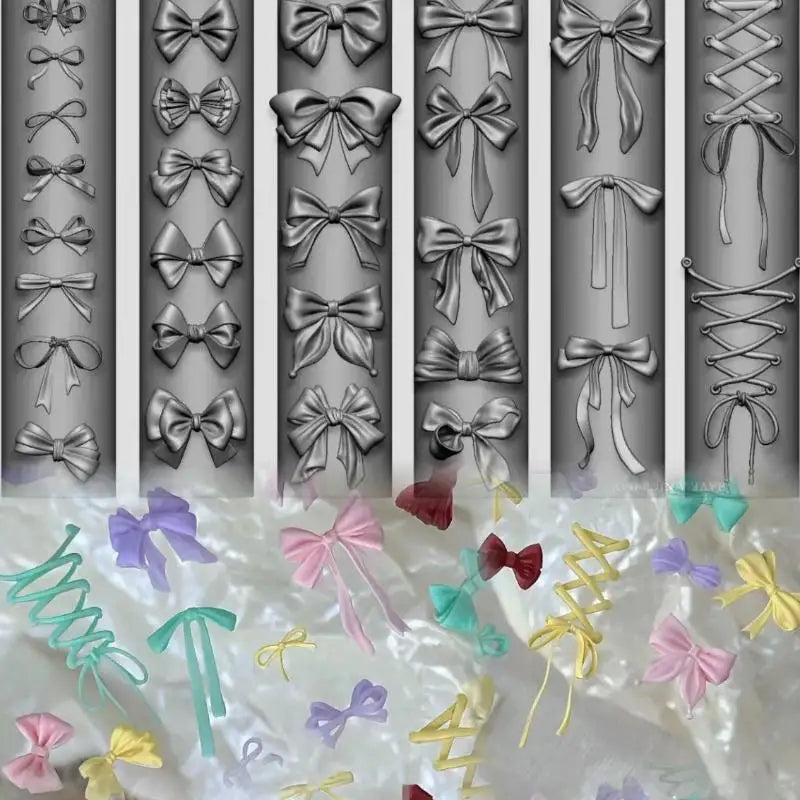 3D Bow Silicone Nail Art Mold | Bowknot DIY Manicure Template Silicone Nail Mold QXL Default Title