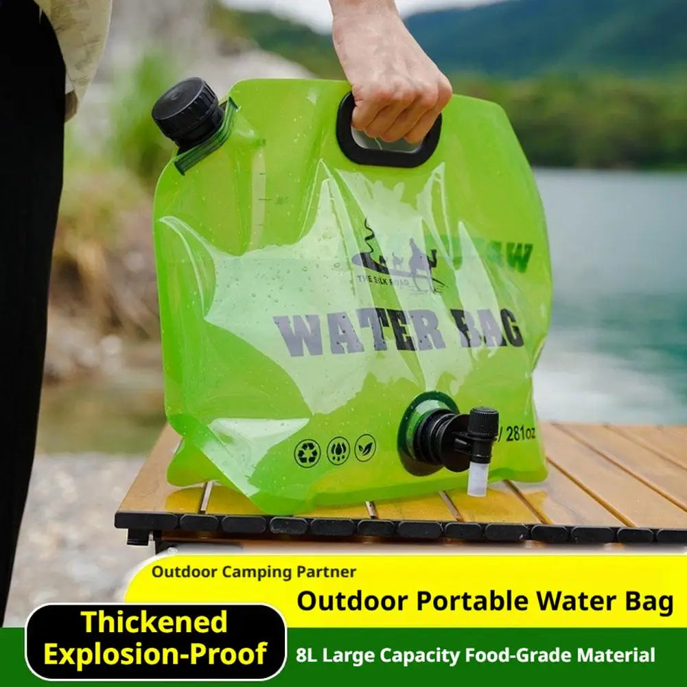 8L Foldable Camping Water Bag | Portable Collapsible Container Collapsible Water Container QXL