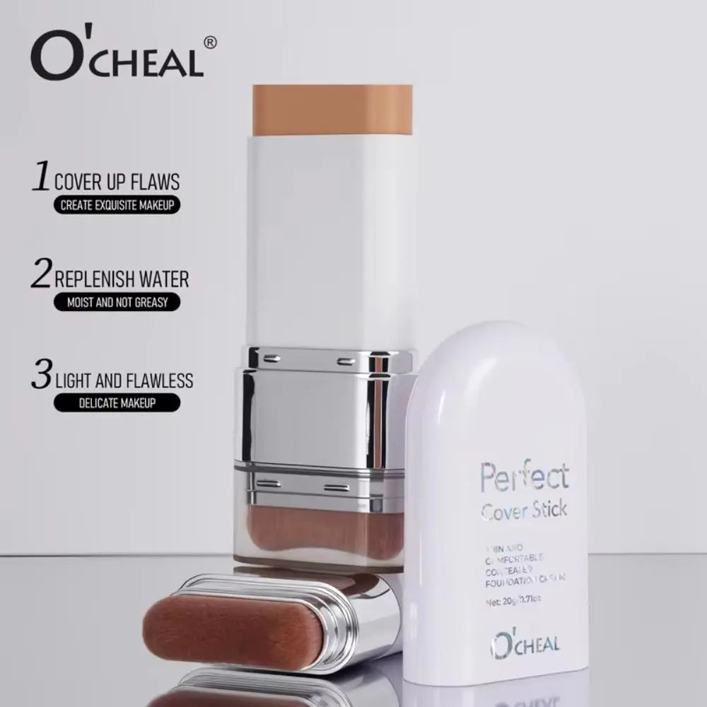 Waterproof Concealer Foundation Stick with Brush | Full Cover Concealer Foundation Stick QXL