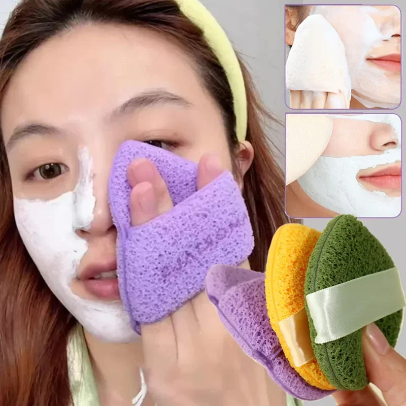 Exfoliating Face Cleansing Sponge | Honeycomb Mesh Foam Puff Face Cleansing Sponge QXL