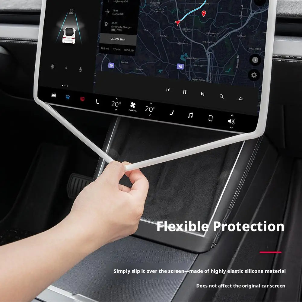 Tesla Model Y & 3 Silicone Screen Frame Edge Protector Car Screen Protector QXL