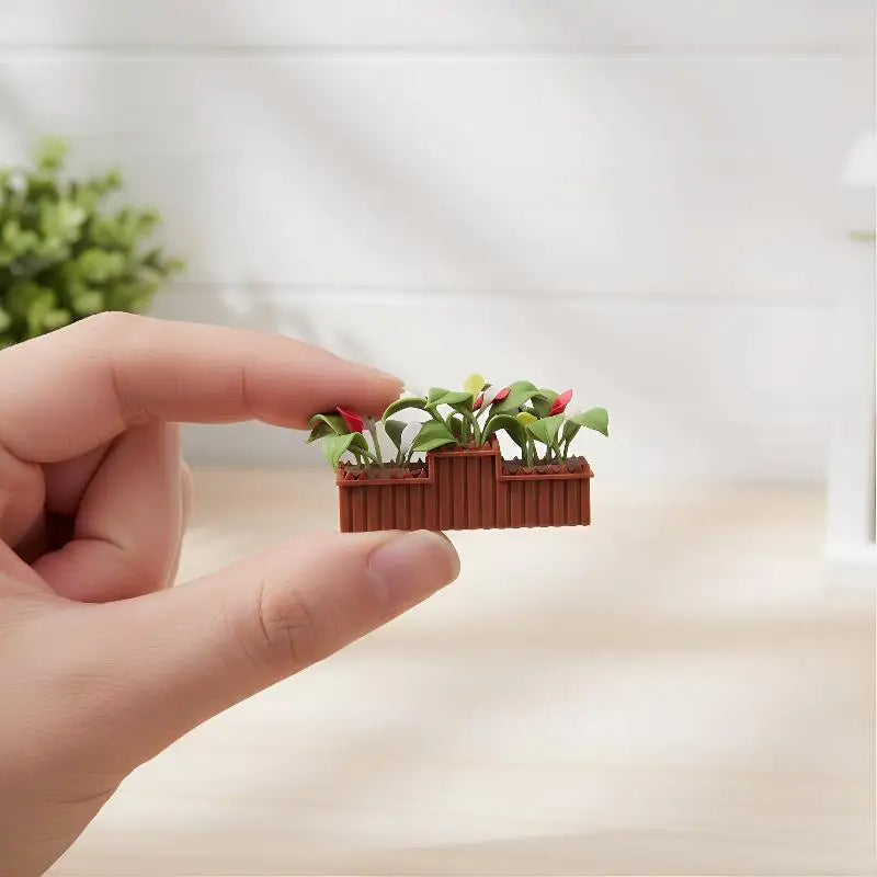 1:12 Dollhouse Miniature Calla Lily Potted Plant Ornament Dollhouse Miniature QXL