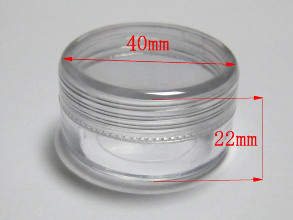 Clear Round Plastic Storage Jars – Beads & Jewelry Containers Plastic Storage Jars QXL 10Pcs 40X22mm 10ML