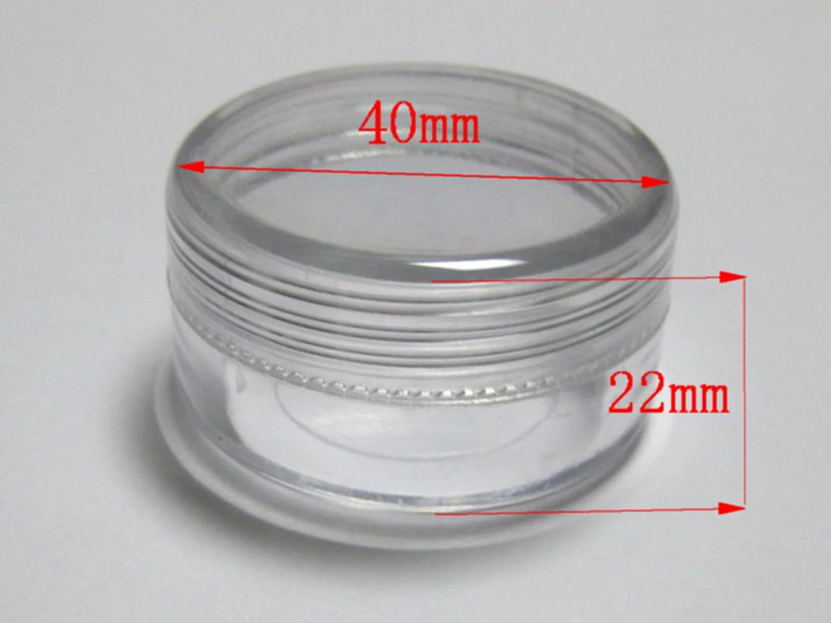 Clear Round Plastic Storage Jars – Beads & Jewelry Containers Plastic Storage Jars QXL 10Pcs 40X22mm 10ML