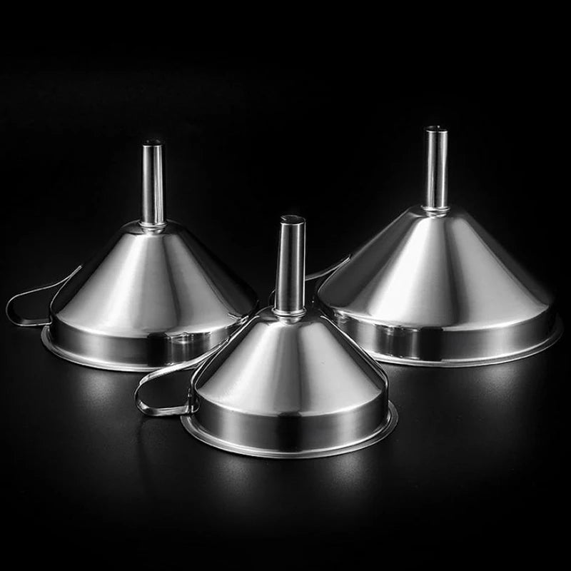 Wide Mouth Stainless Steel Funnel – Canning, Oil & Liquid Transfer Kitchen Funnel QXL