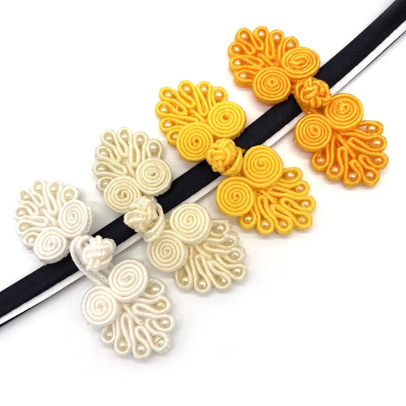 Seven-Bead Chinese Frog Buttons | Hand-Woven Cheongsam Knot Decorative Knot Buttons QXL