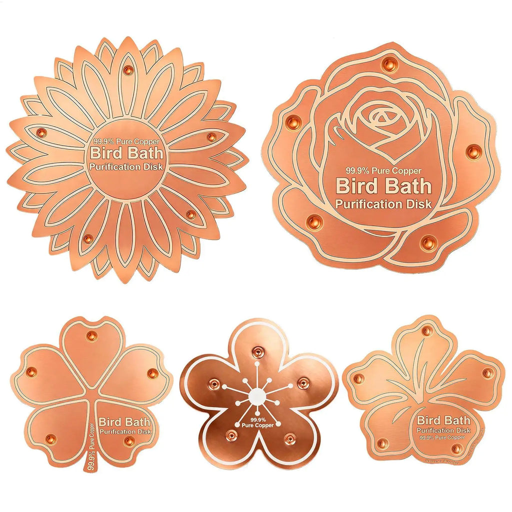 Copper Bird Bath Purification Disk | Natural Water Cleaner Bird Bath Accessory QXL