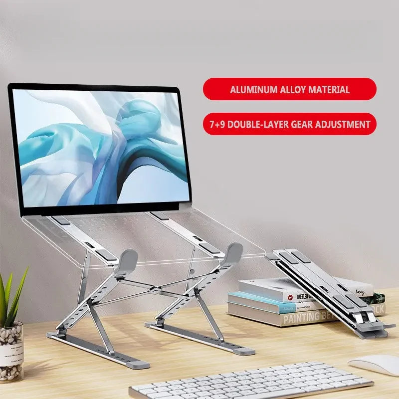Aluminum Adjustable Laptop Stand | Foldable Portable Cooling Laptop Stand QXL