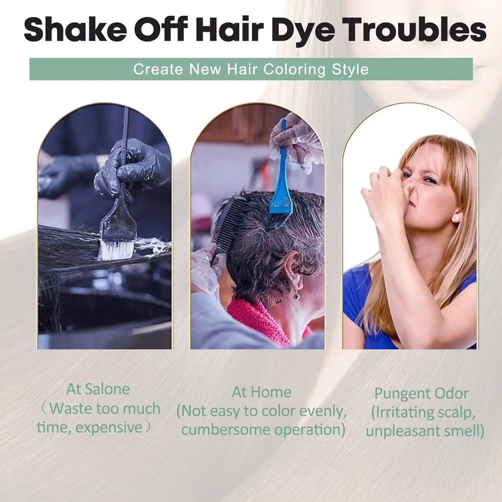 Semi-Permanent Instant Hair Dye Shampoo | Men & Women 10×30ml Hair Dye Shampoo QXL