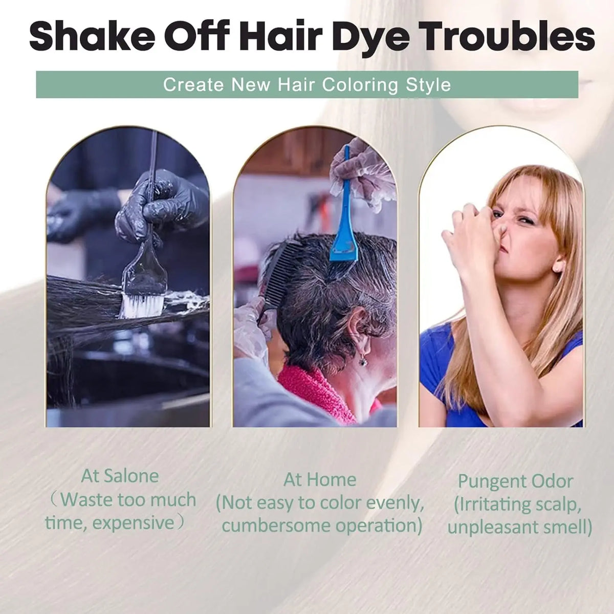 Semi-Permanent Instant Hair Dye Shampoo | Men & Women 10×30ml Hair Dye Shampoo QXL