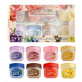 TVLV 8-Pc Fruit Lip Balm Set with Brush | Moisturizing Mini Jars Lip Balm Set QXL 9050