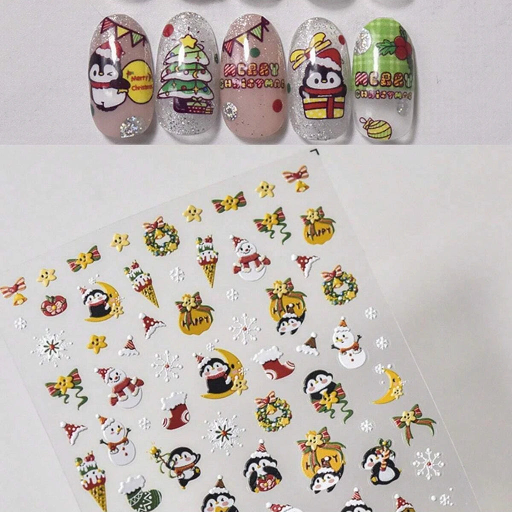 5D Luxury Rose Nail Art Stickers | Self-Adhesive Flower Decals
