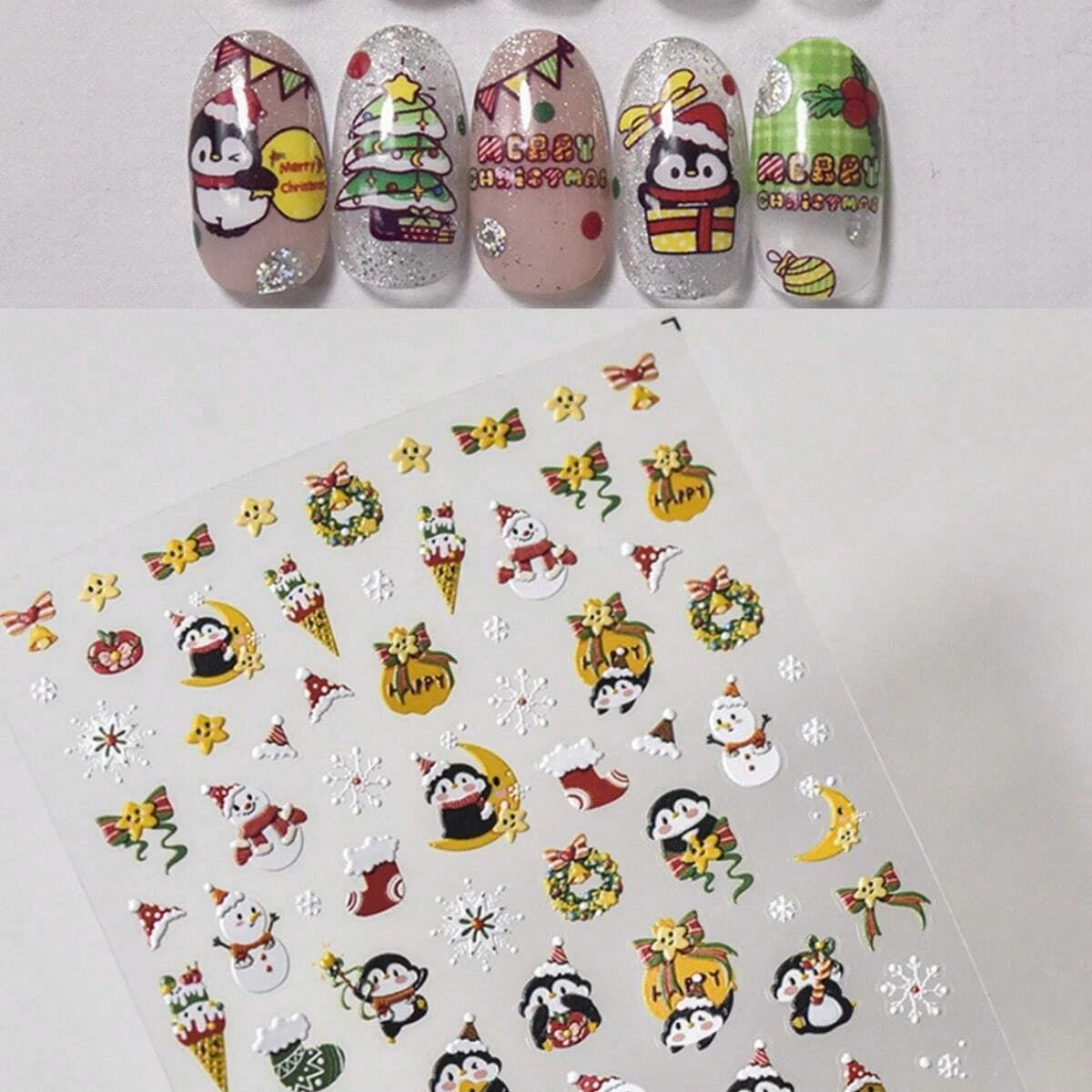 5D Luxury Rose Nail Art Stickers | Self-Adhesive Flower Decals