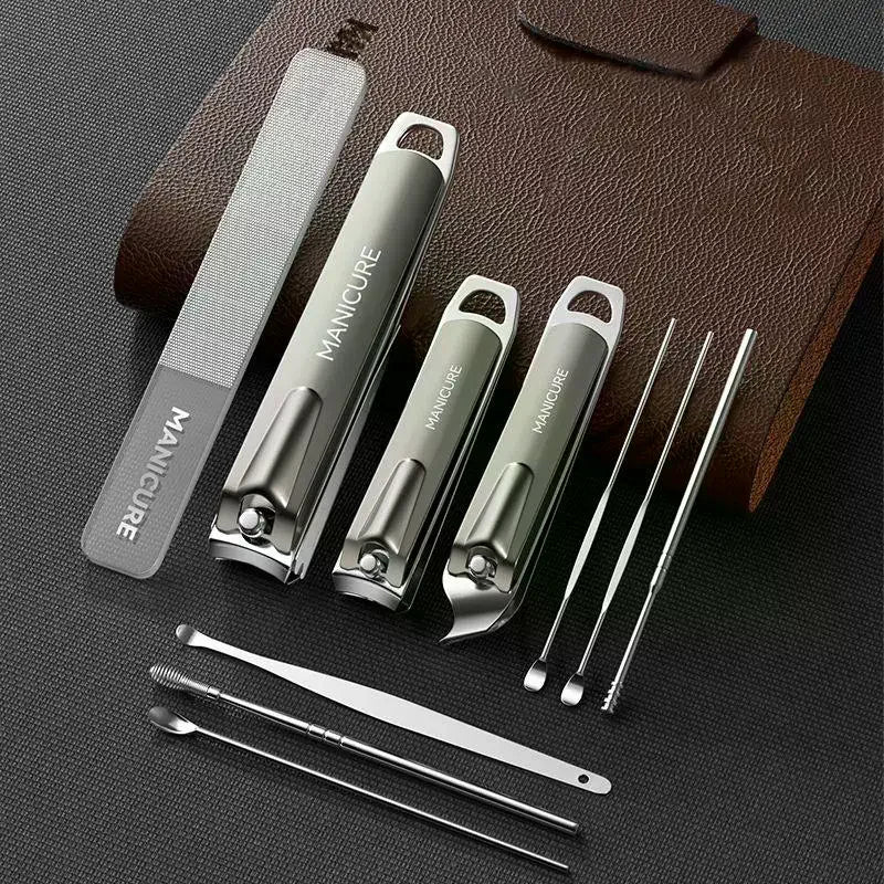 10-Piece Carbon Steel Nail Care Kit | Clippers & Manicure Set Nail Clipper Set QXL