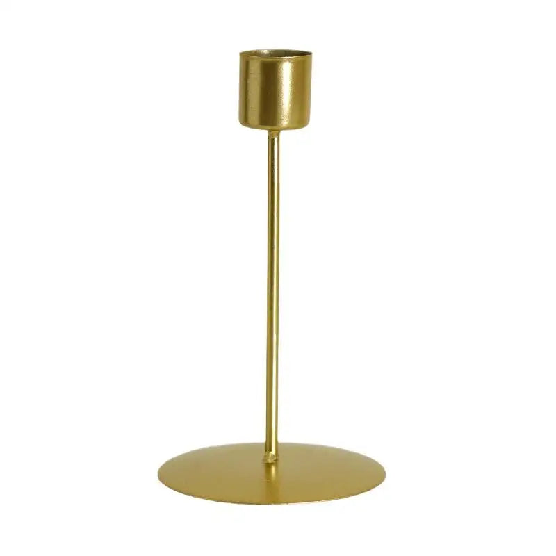 European Gold Metal Candlestick Holder | Wedding & Home Decor Candle Holder QXL