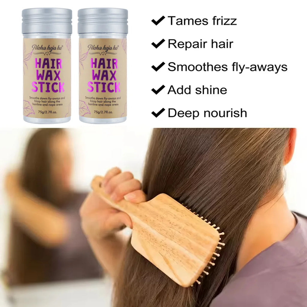 Hair Wax Stick Set – Anti-Frizz High Shine Pomade & 3 Combs Hair Wax Styling Set QXL