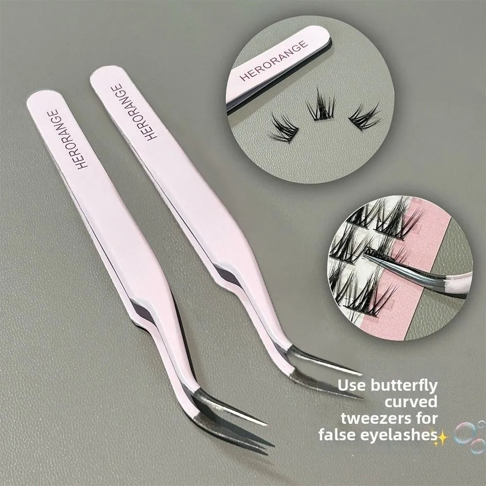 Stainless Steel Eyelash Tweezer | False Lash & Brow Tool Eyelash Tweezer QXL