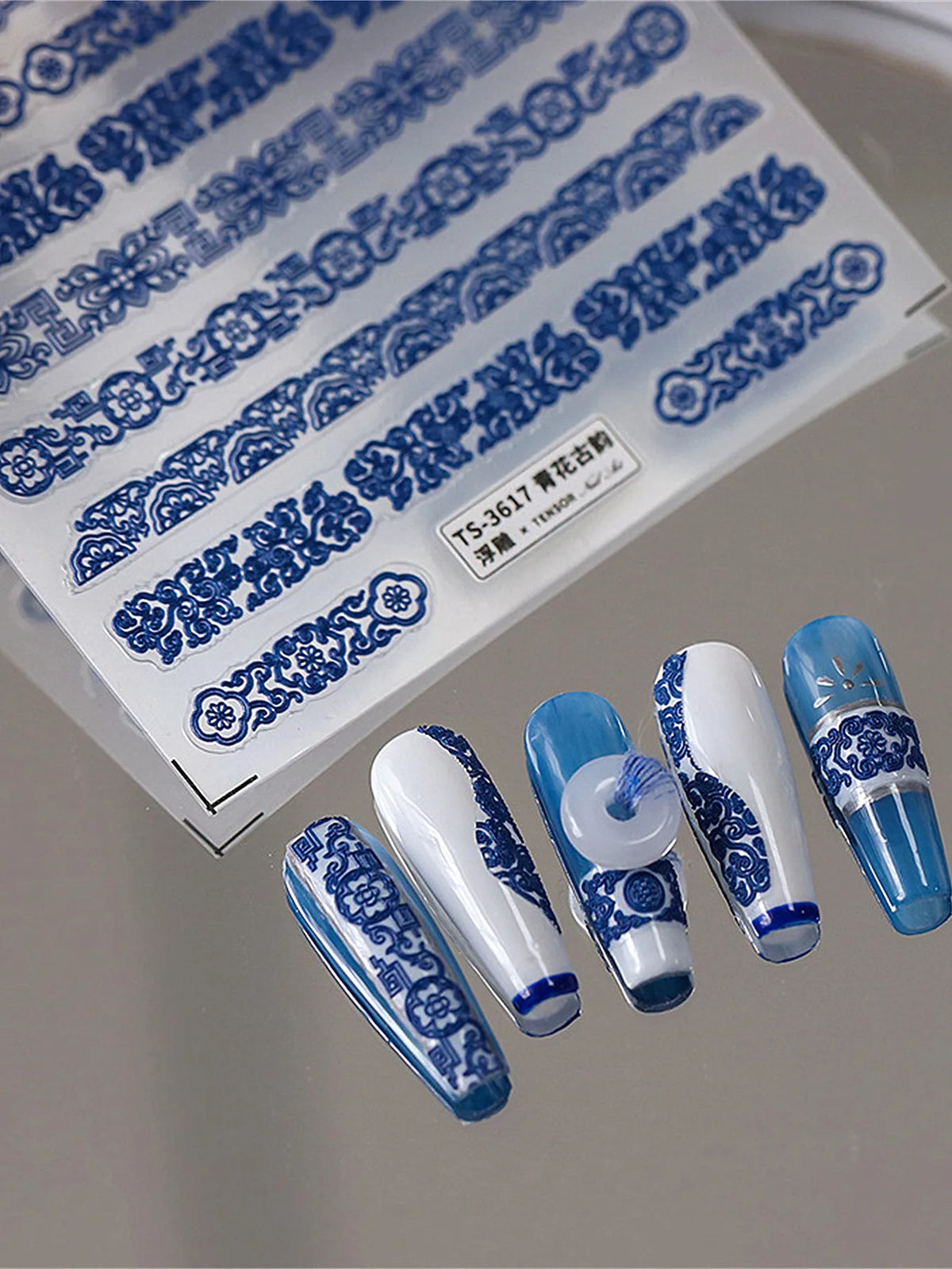 5D Retro Dragon Phoenix Nail Stickers | Self-Adhesive Decals Nail Art Stickers QXL