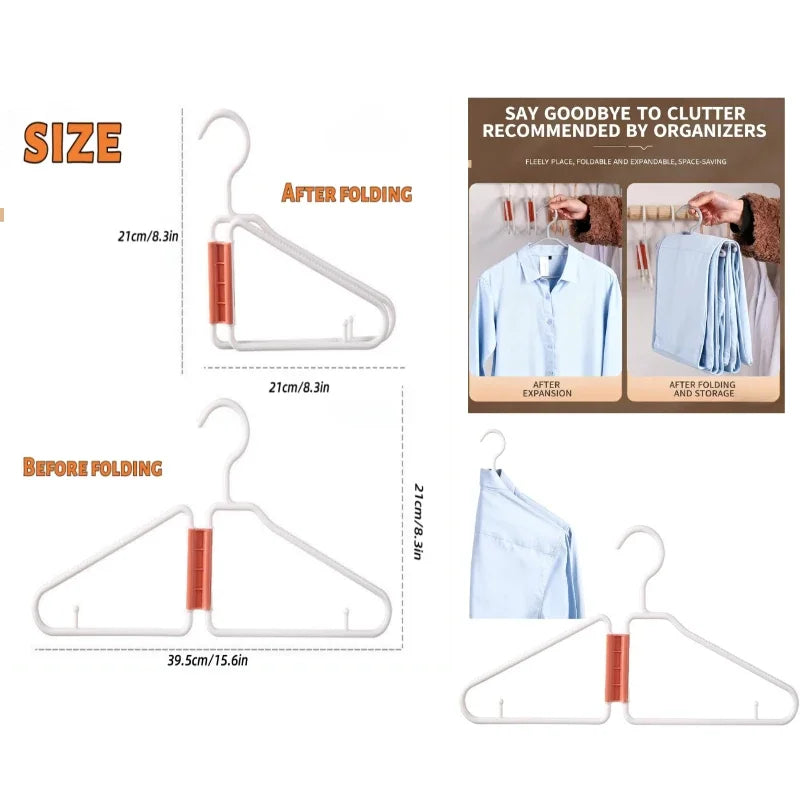 5-Pack Foldable Travel Clothes Hangers | Portable & Space-Saving Foldable Clothes Hangers QXL