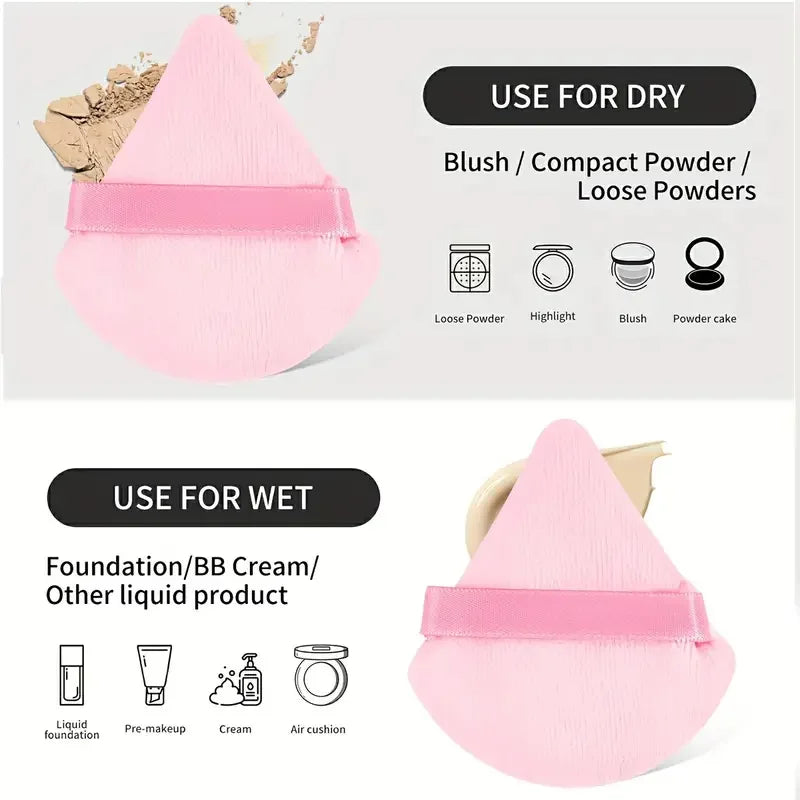 Triangle Makeup Sponge Set | Multi-Colored Mini Puffs 12–20 Pc Makeup Sponge Set QXL