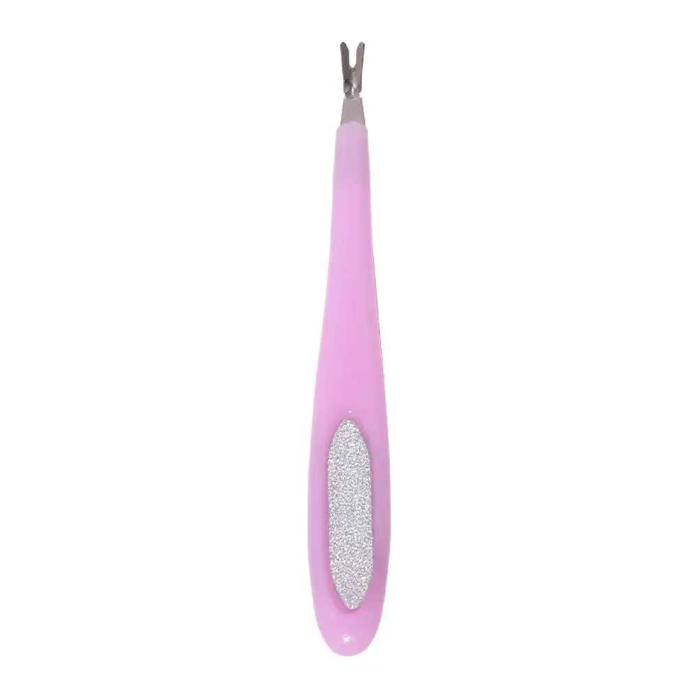 Stainless Steel Cuticle Trimmer & Exfoliating Nail File Tool Cuticle Nail File QXL C