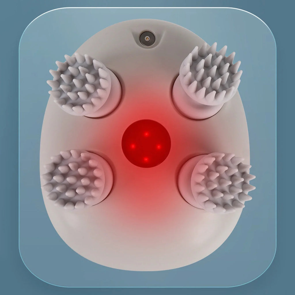 Waterproof Electric Scalp Massager | Hot Compress & Red Light Electric Scalp Massager QXL