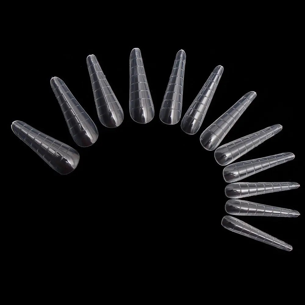 60-Pack Dual Form Nail Extension Molds | UV Acrylic Gel Tips Nail Extension Molds QXL