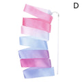 2M Rhythmic Gymnastics Dance Ribbon Twirling Wand | Rainbow Gymnastics Dance Ribbon QXL D