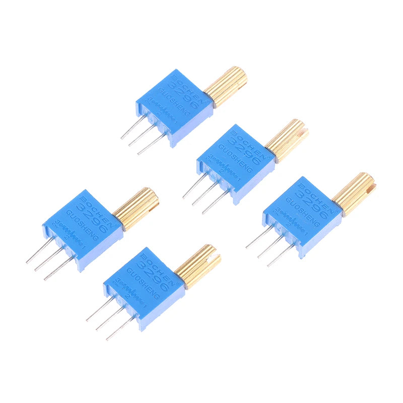 5-Pack 3296W Multi-Turn Trimmer Potentiometer 1K–1M Ohm Trimmer Potentiometer QXL W501-500R A3