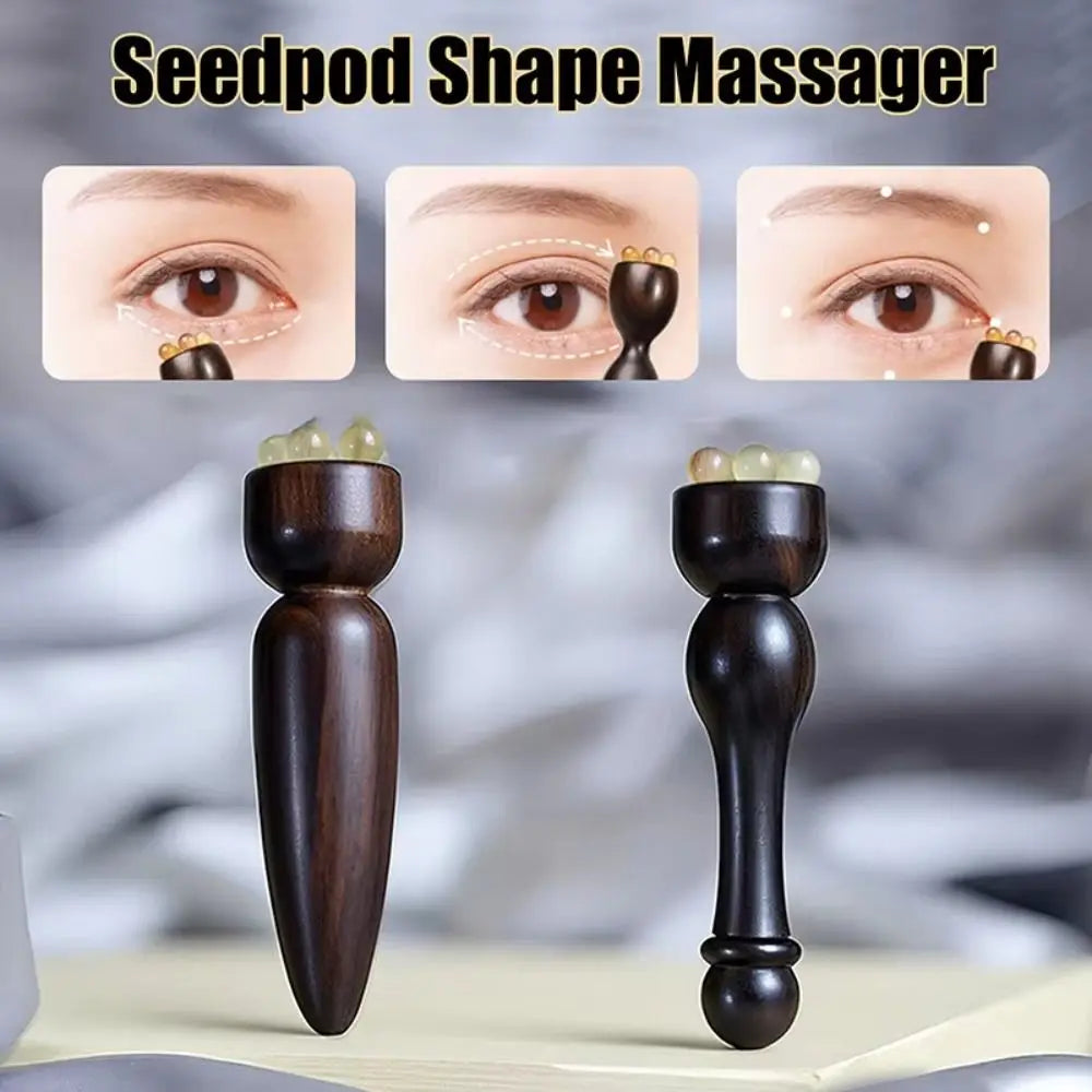 Sandalwood Gua Sha Facial Massager | Lotus Pod Wooden Tool Gua Sha Facial Tool QXL